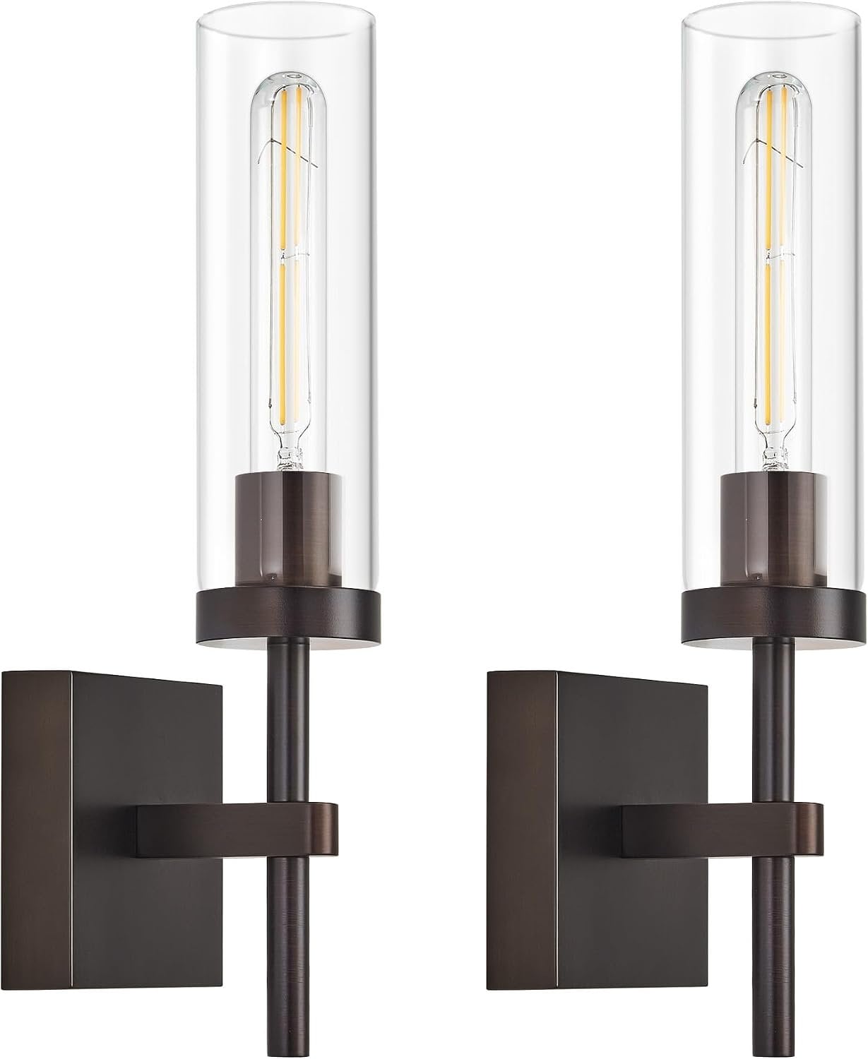 Rechargeable Wall Sconces (Pair) – Oil-Rubbed Bronze – Open Box