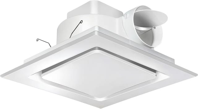Orsong Bathroom Exhaust Fan 12" Panel Ultra Quiet without Light(10x10 Mount), 130CFM, 4" Duct for