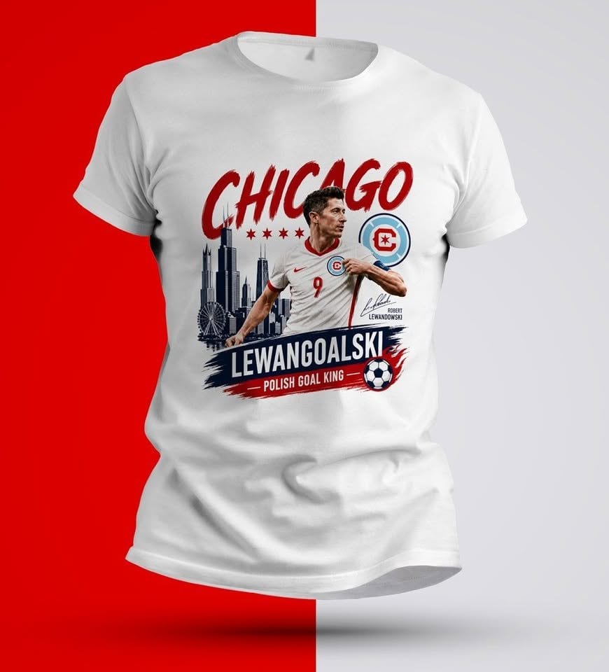Robert Lewangoalski Chicago T-Shirt | Lewy Transfer Soccer Fan Tshirt