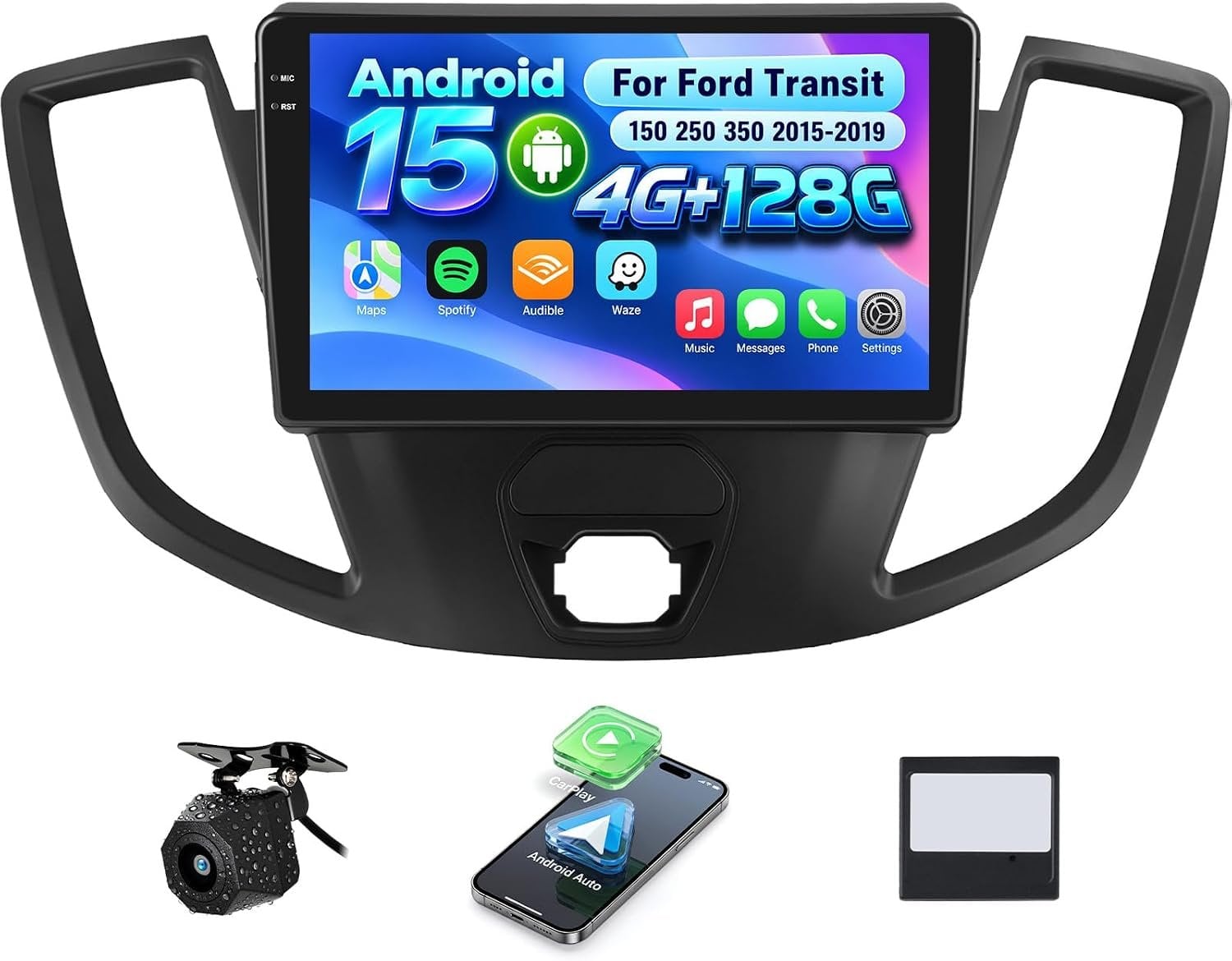 Android Car Stereo for Ford Transit 2015–2019, 4GB/128GB – New