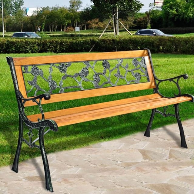 49 1/2" Patio Park Garden Porch Chair Bench – New
