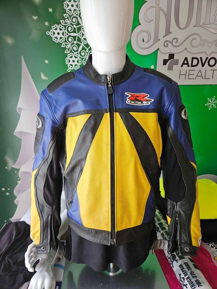 Original Suzuki Leather Jacket with crash pads