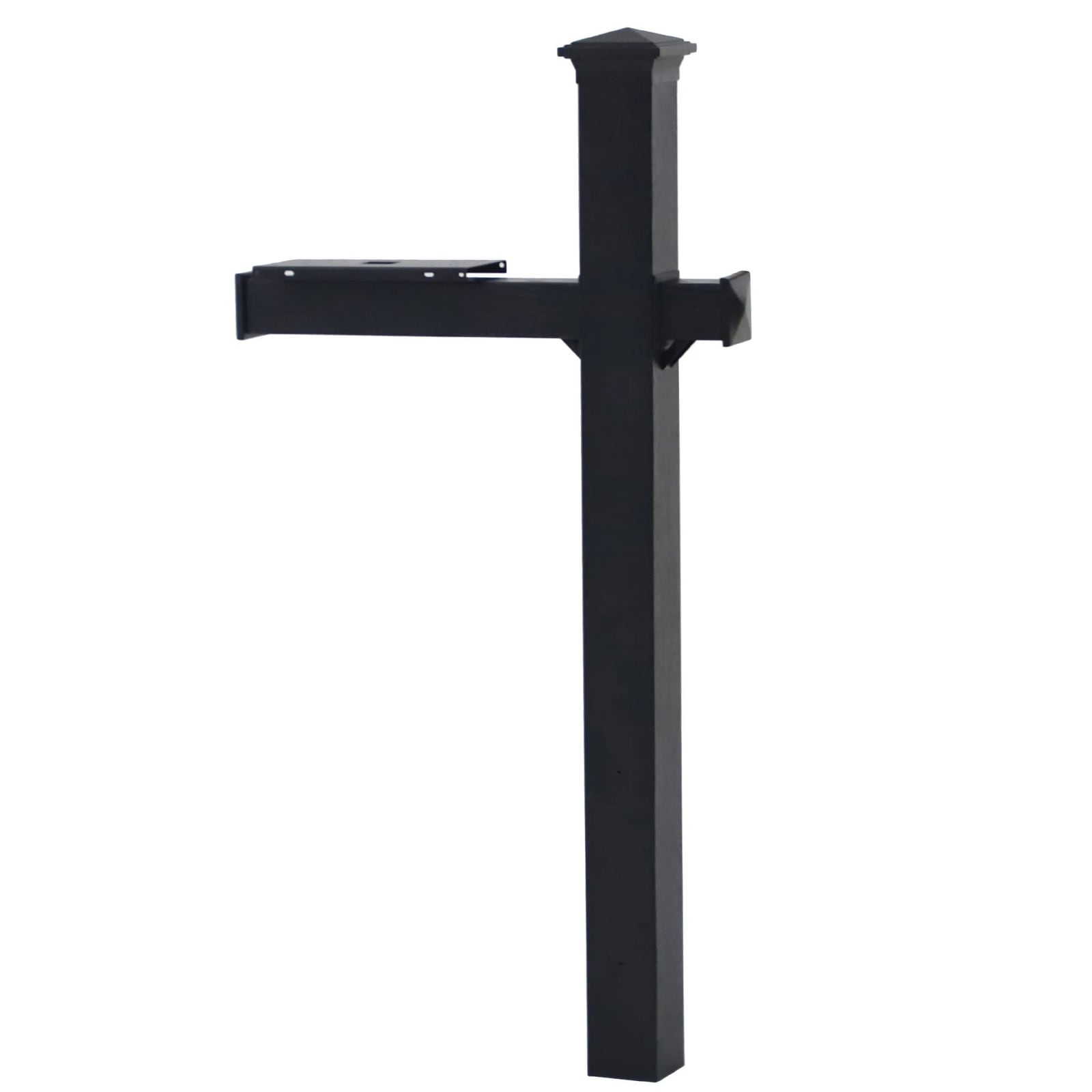 RELIABILT Black Galvanized Steel Mailbox Post, 4 × 4 Mount
