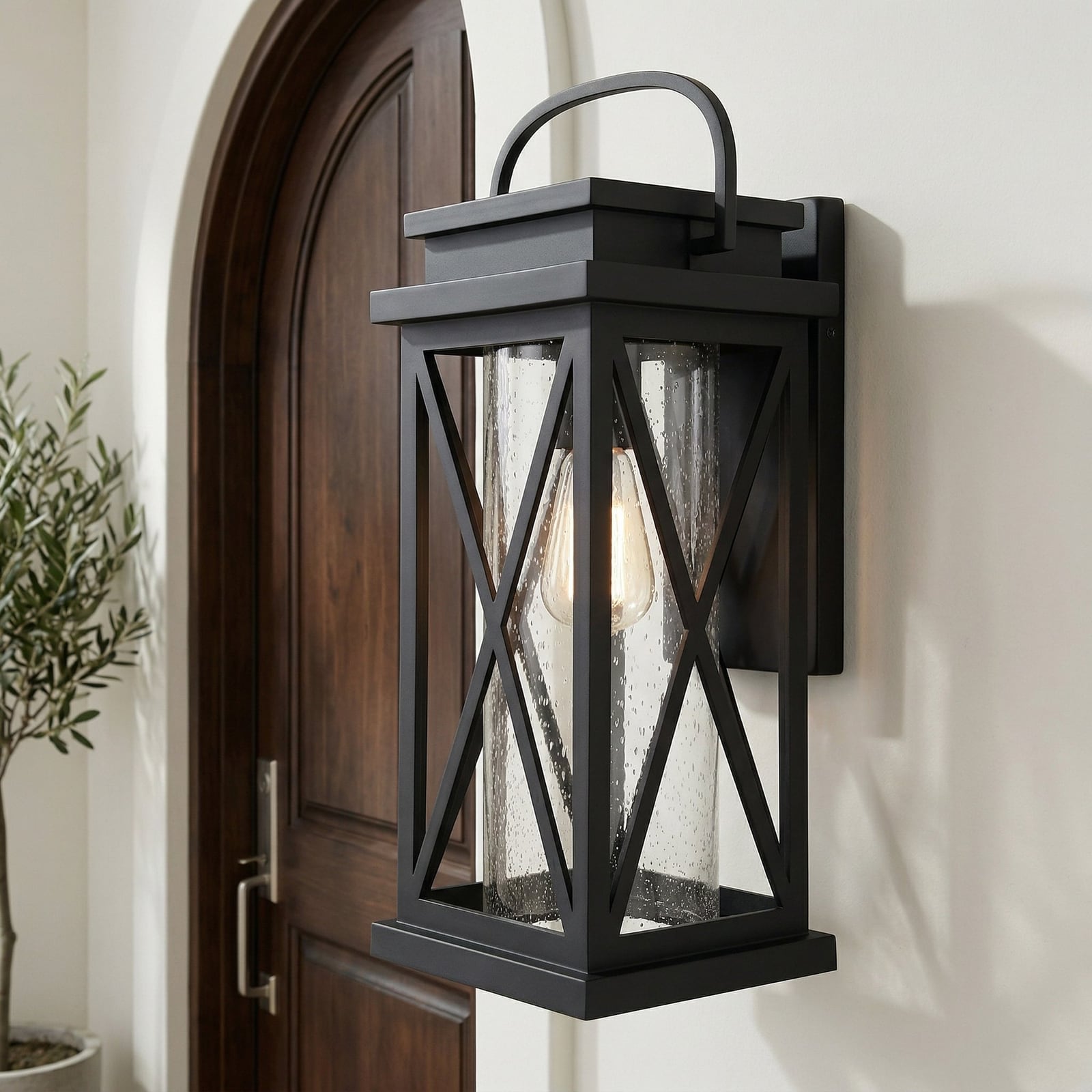 17.88" Saint Elias 1-Light Hardwired Outdoor Wall Light – New